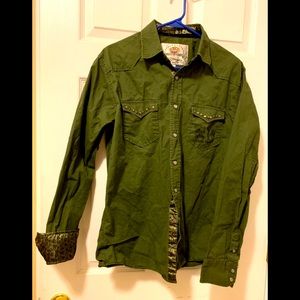 Ed Hardy button down awesome shirt men’s medium